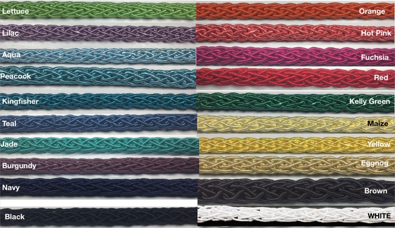 Braided Tubular Drawstring Cord 1/4