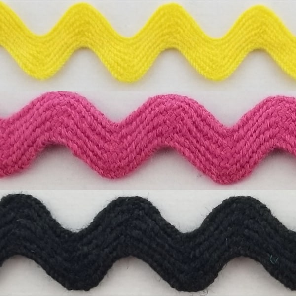 Cotton Ric Rac Zig Zag Trim 7/16" - 18 Yards - Many Colors Available!
