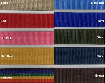 Poly Webbing 1" - 10 Continuous Yards - Many Colors Available - Made in USA!