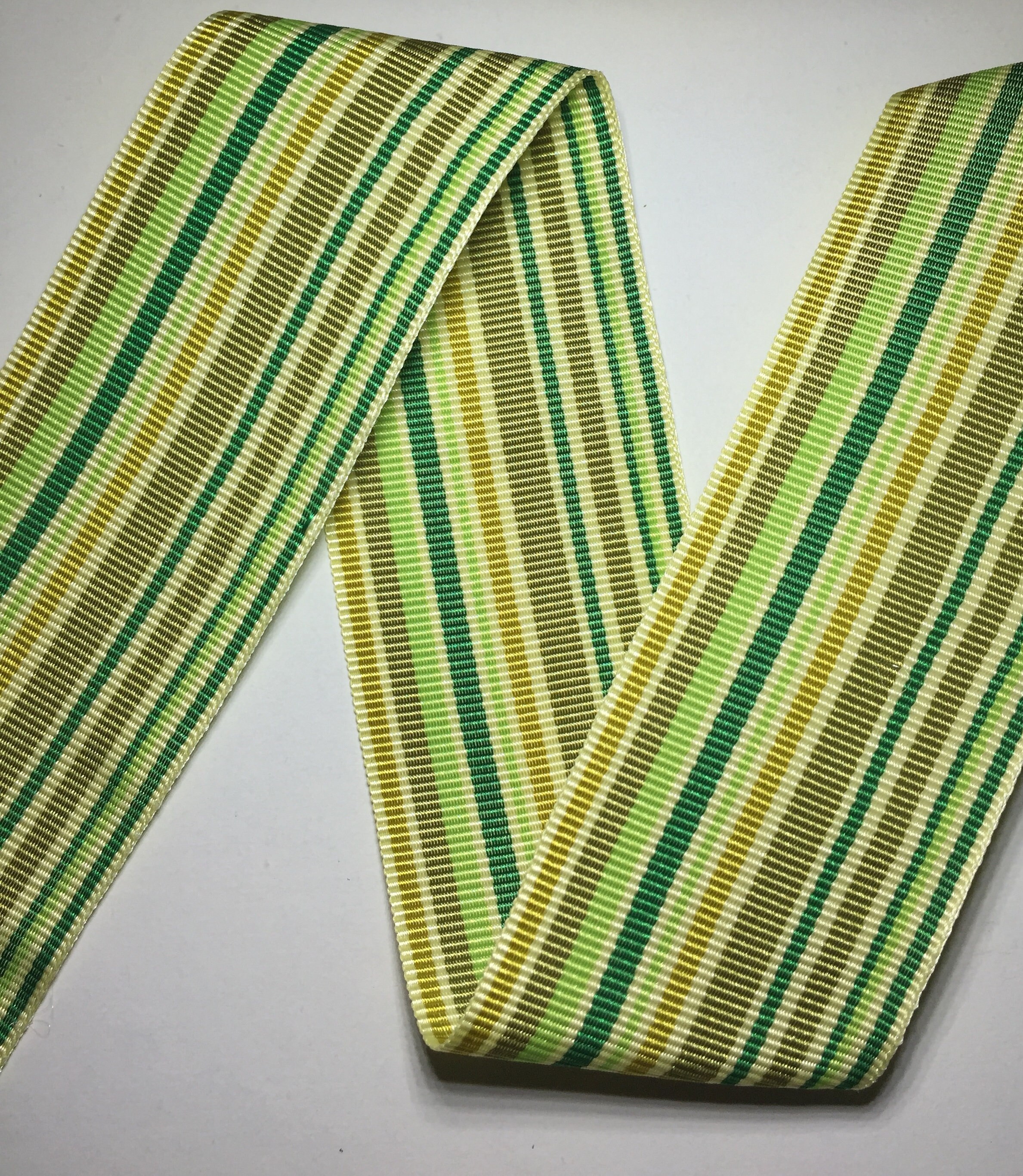 Grogram Fabric Striped Grosgrain Ribbon 1.5