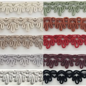 Scalloped Gimp Sewing Braid Trim 5/8" - 7 Yards! - Many Colors Available!