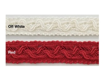 Braid Gimp Trimming 1/2" - 9 Continuous Yards - Color Options!