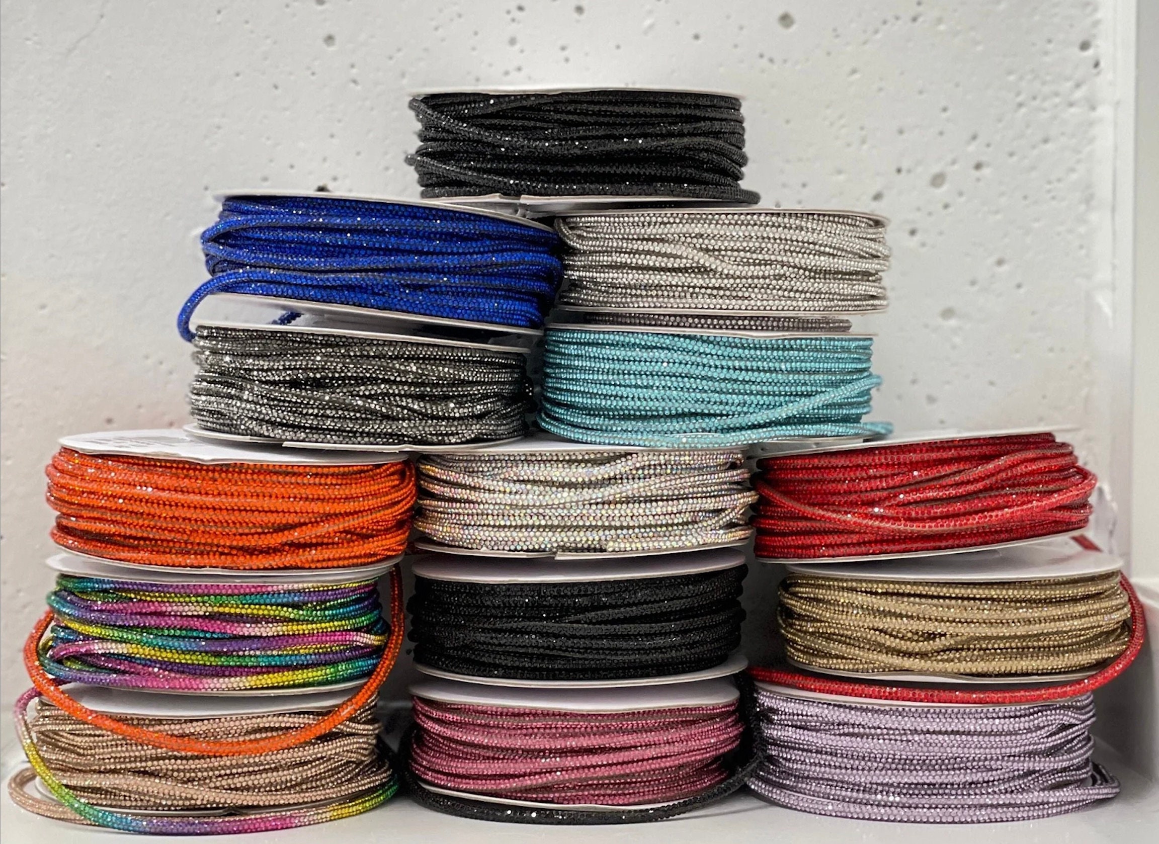High-quality Rhinestone Cord Rope Trim 6mm - 5 Continuous Yards! - Etsy