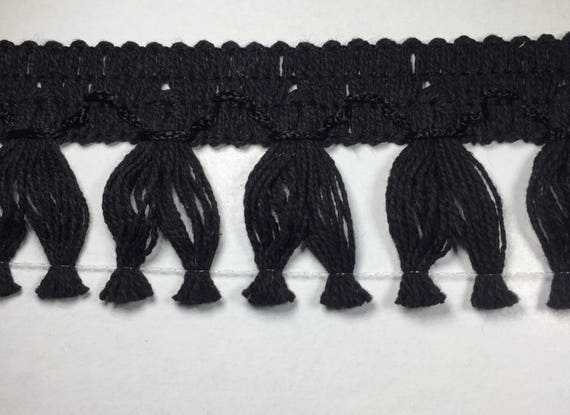 20 Continuous Yards 1 Cotton Brush Fringe Made in USA Color: White