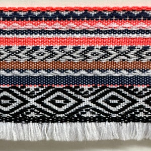 Jacquard w/ Fringe Edge 1-7/8&quot; - 6 Yards