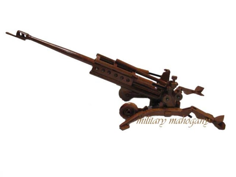 M777 155mm Army Marine Field Artillery Howitzer Mahogany Wood Wooden Model Military Gift image 2