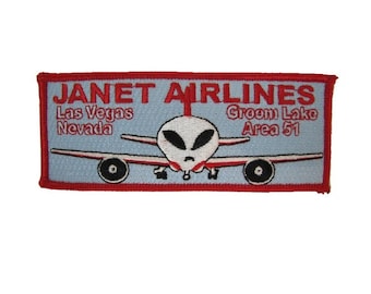 Area 51 Janet Planes 737 Special Project Division Groom Dry Lake Test Dreamland Space Alien Research Air Force USAF Black Ops Patch