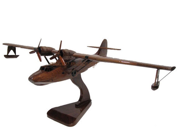 Consolidated Pby Catalina Flying Boat Navy Wwii Search And Rescue Mahogany Wood Airplane Wooden Model Gift