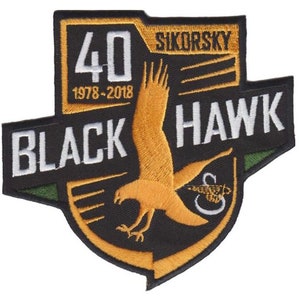 UH-60 Blackhawk Helicopter Pilot Dustoff Sikorsky Medevac Air Assault 40 Year Army Military Aviation Patch with Hook Fastener