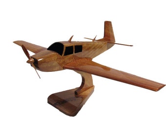 M20 M-20 Mooney Wooden Mahogany Wood Private Plane Airplane Sport Flyer Aviation Desk Display Model Gift