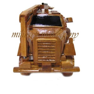 Buffalo MRAP 6x6 IED Armored Vehicle Force Protection General Dynamics Army Marine EOD Wood Wooden Military Mahogany Model image 4