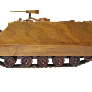 M113 APC FMC Armored Personnel Carrier Army Marine Military Mahogany Wood Wooden Model image 2