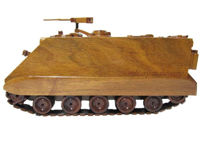 M113 APC FMC Armored Personnel Carrier Army Marine Military Mahogany Wood Wooden Model image 2