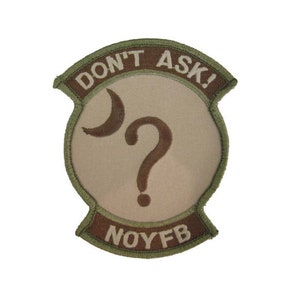Black Ops Don't Ask None of Your Business NOYFB Swat Area 51 USAF Air Force Secret Multicam Camouflage Squirrel Patch with Hook Fastener