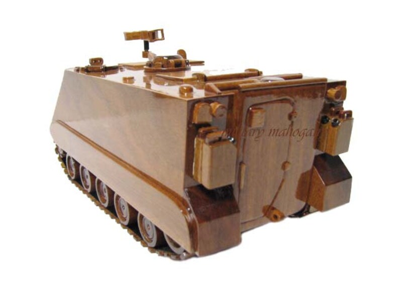 M113 APC FMC Armored Personnel Carrier Army Marine Military Mahogany Wood Wooden Model image 3