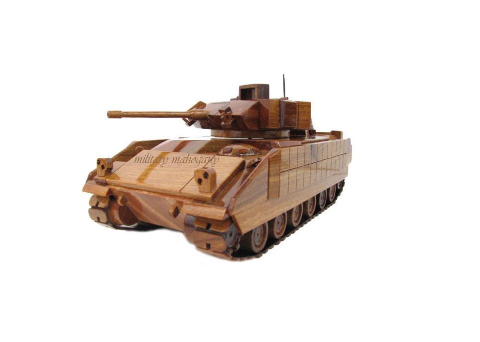 M3 Bradley véhicule de combat d'infanterie mécanisé IFV CFV cavalerie armée militaire en bois d'acajou modèle en bois artisanal