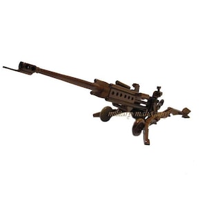 M777 155mm Army Marine Field Artillery Howitzer Mahogany Wood Wooden Model Military Gift