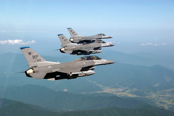 USAF Air Force F-16 Fighter 8th Fighter Wing Kunsan AB Korea
