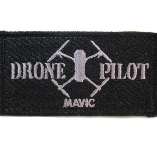 DJI Mavic Pro Platinum Drone Pilot RC Radio Control Quad Copter Helicopter Patch Badge with Hook Fastener New