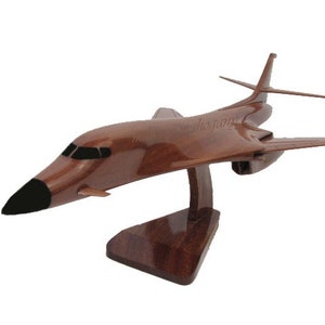 USAF Air Force Rockwell B-1 B-1B Lancer Bomber Wood Handcrafted Wooden Mahogany Model Gift