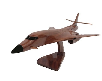 USAF Air Force Rockwell B-1 B-1B Lancer Bomber Wood Handcrafted Wooden Mahogany Model Gift