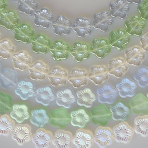Daisy Flower Beads - Czech Glass Flower Beads - 10mm x 4mm - Various Colors - Qty 48