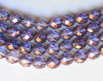 Cuentas de vidrio checo pulido al fuego de 8 mm, acabado brillante y semibrillante - Varios colores - Cantidad: 80