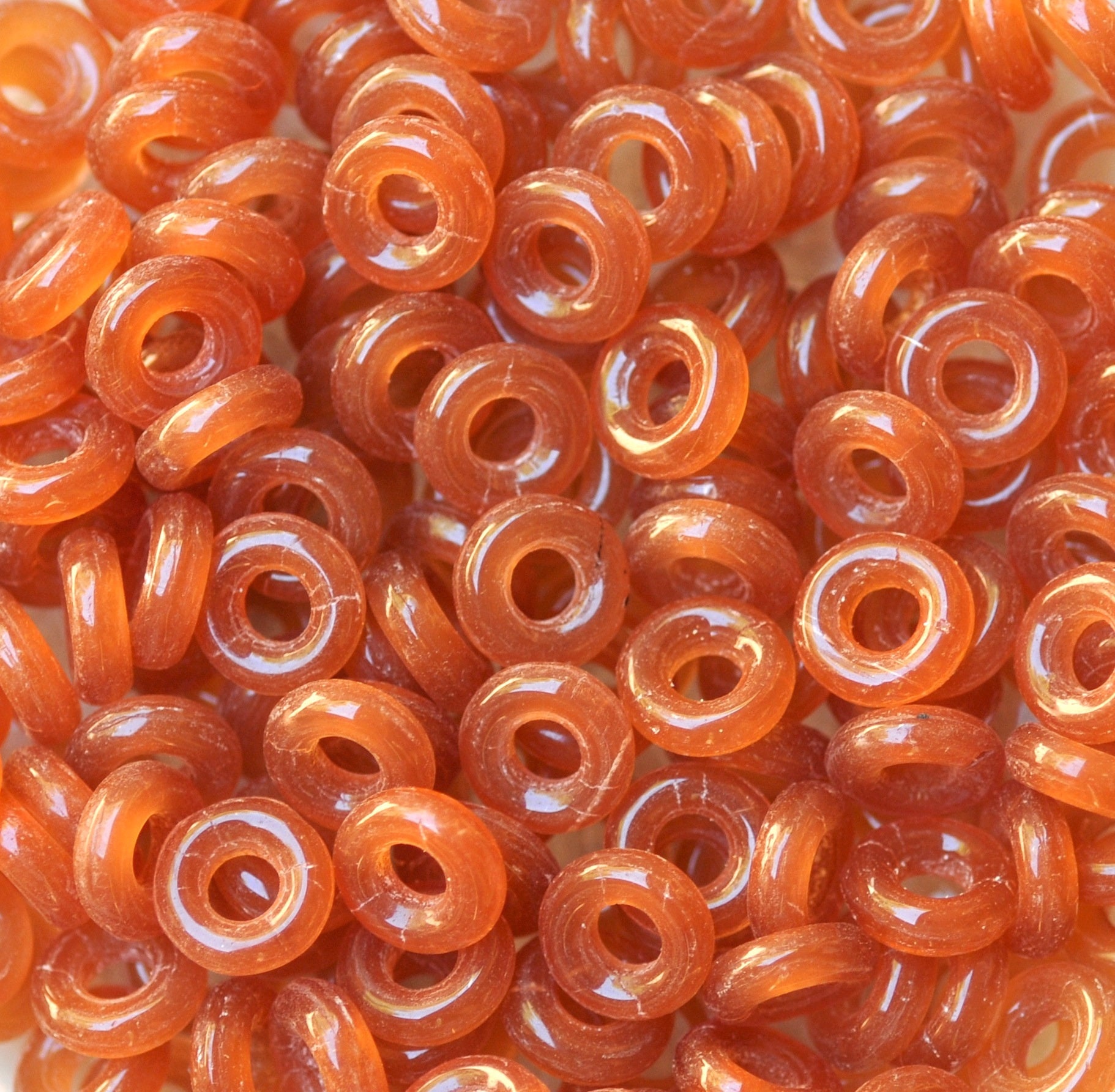90 Pcs 9 mm Donut Shaped Plastic Beads Mix Lot
