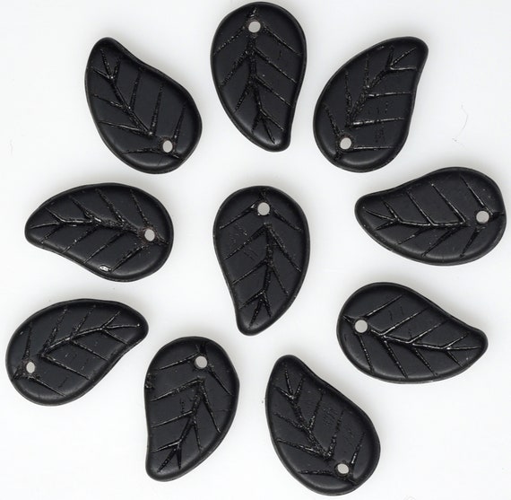 【高知インター店】 Flat Leaf Bead With Top Hole - Czech Glass Leaf Beads コレクション