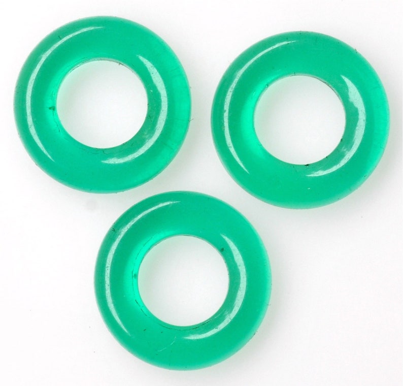 14mm Large Donut Czech Glass Beads Various Colors Available Qty 10 or 50