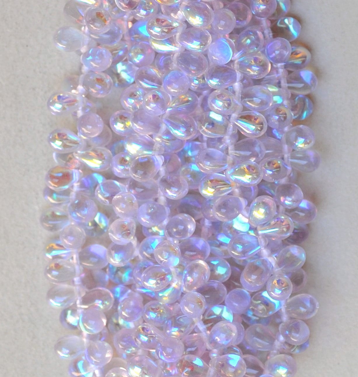 5 Pcs Purple Hollow Glass Bubble Beads, Lavender Hand Blown