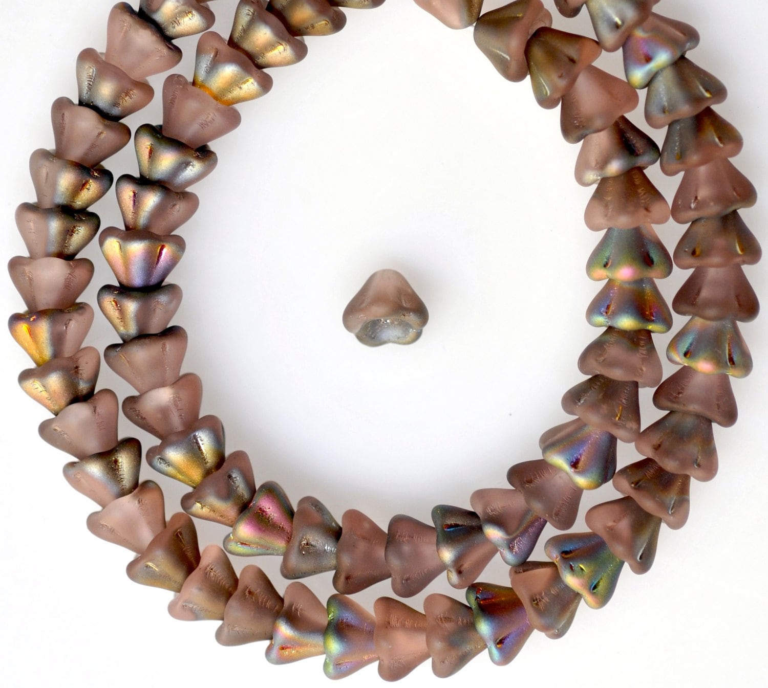 Flower Cup Beads Czech Glass Flower Beads 6mm X 8mm Etsy