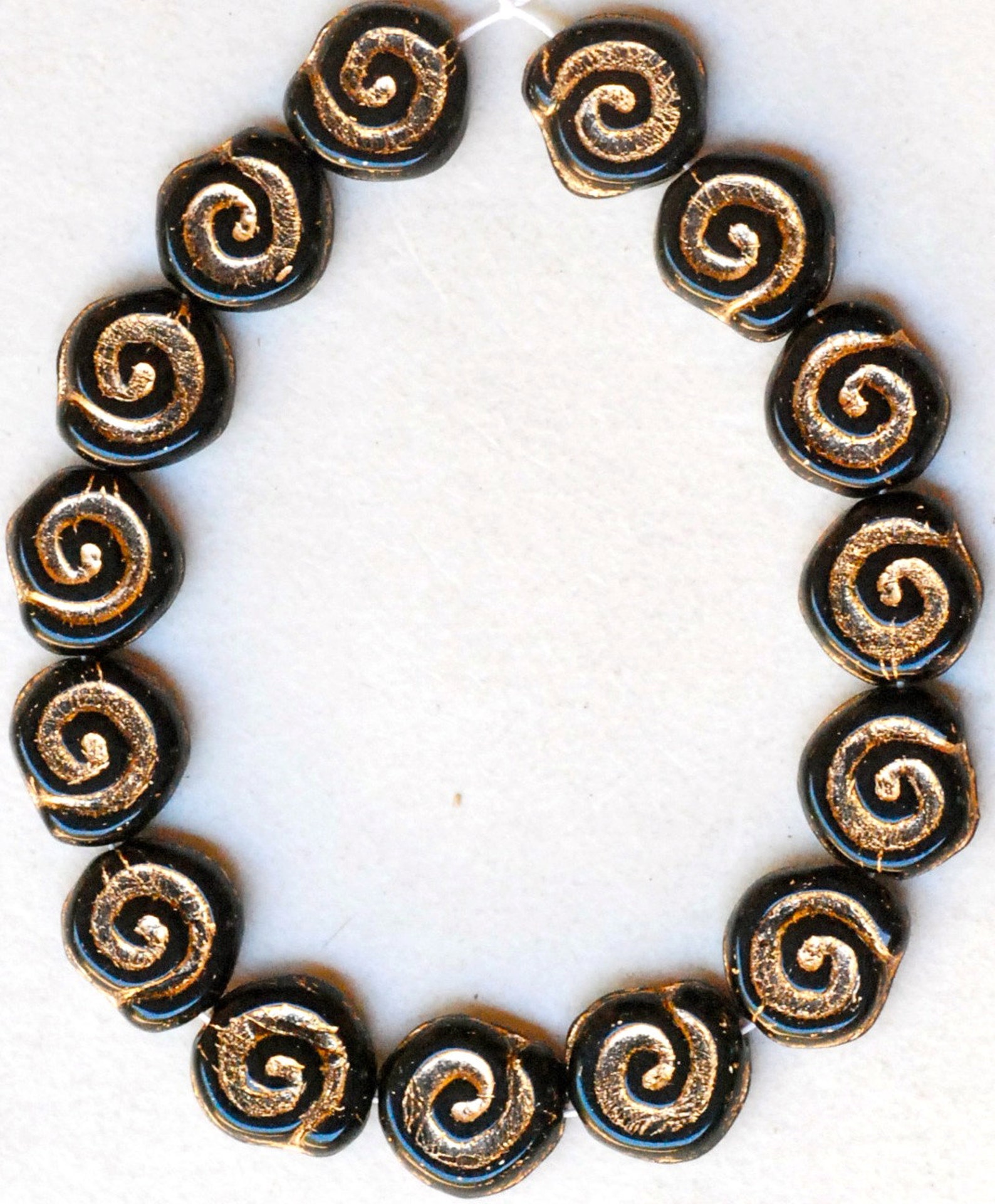Snail Shell Bead - Czech Glass Beads - 12mm X11mm - Various Colors ...