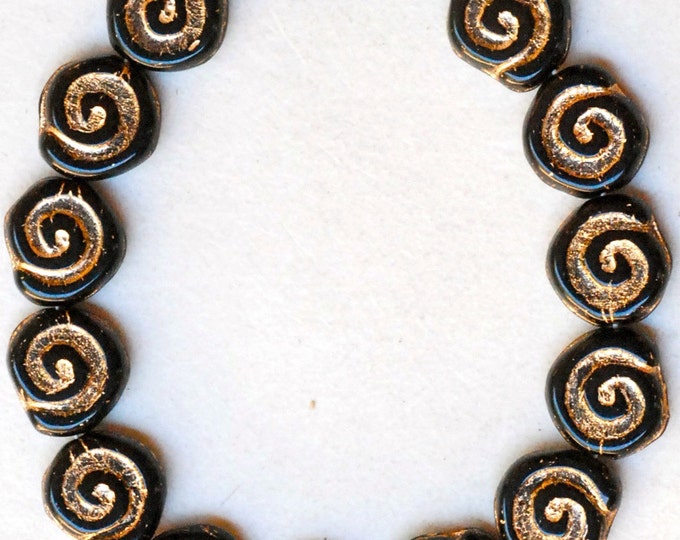 Snail Shell Bead Czech Glass Beads 12mm X11mm Various Colors Qty 15 - Etsy