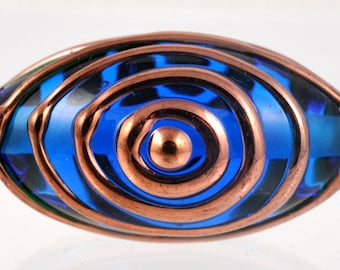 Handmade Czech Glass Eye Bead - Handmade Bead - 27mm x 13mm - Various Colors Available - Qty 1