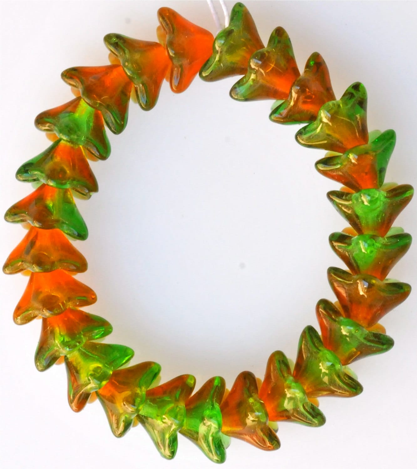 Flower Cup Beads Czech Glass Flower Beads 9mm x 6mm Etsy