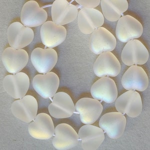NEW COLORS - Small 6mm Czech Glass Heart Beads - Small Heart Beads - Qty 25+