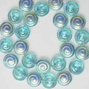 NEW COLORS * 13mm Snail Shell Bead - Czech Glass Beads - Various Colors ...