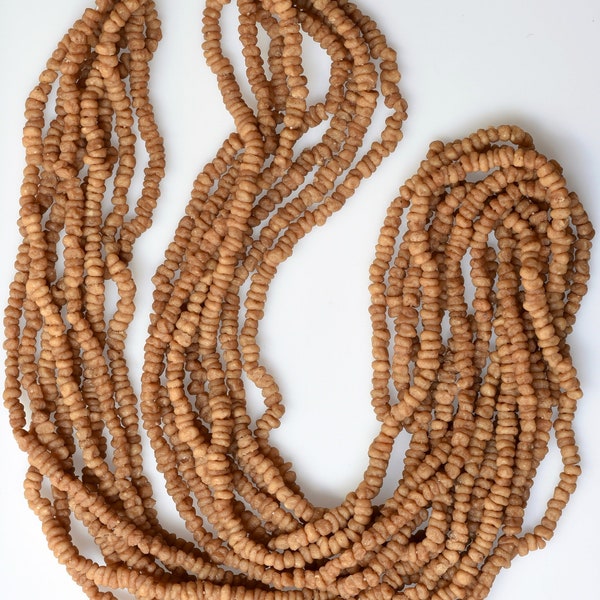 7 Strands of African Myrrh Beads from Mali - 40+ Inch Necklace - African Trade Beads
