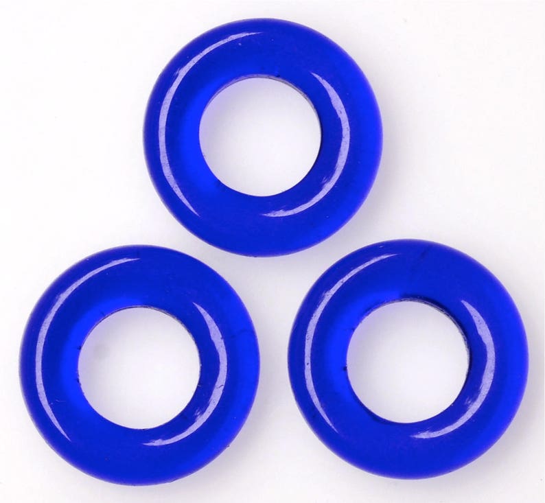 14mm Large Donut Czech Glass Beads Various Colors Available Qty 10 or 50