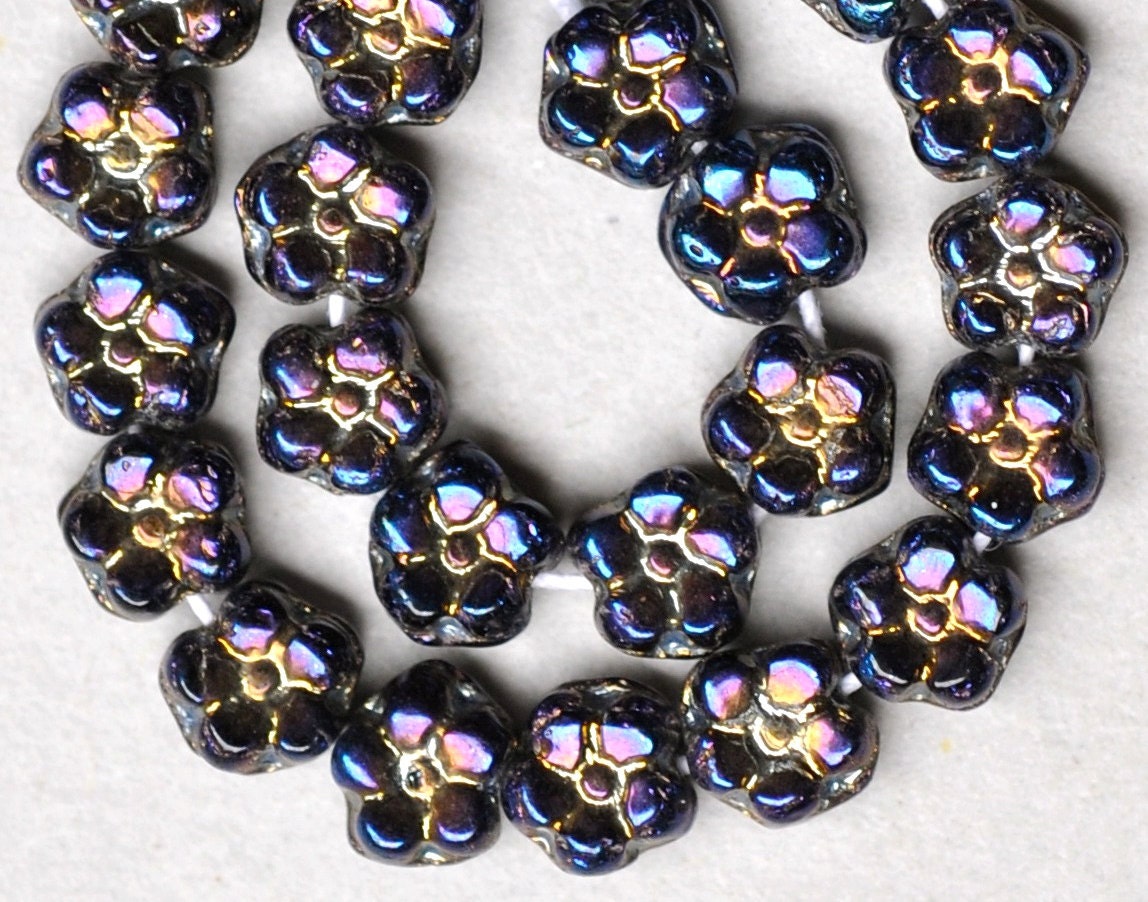 60 Perles De Verre Fleuries – Marguerites Décoratives épaisses (lot De 60)