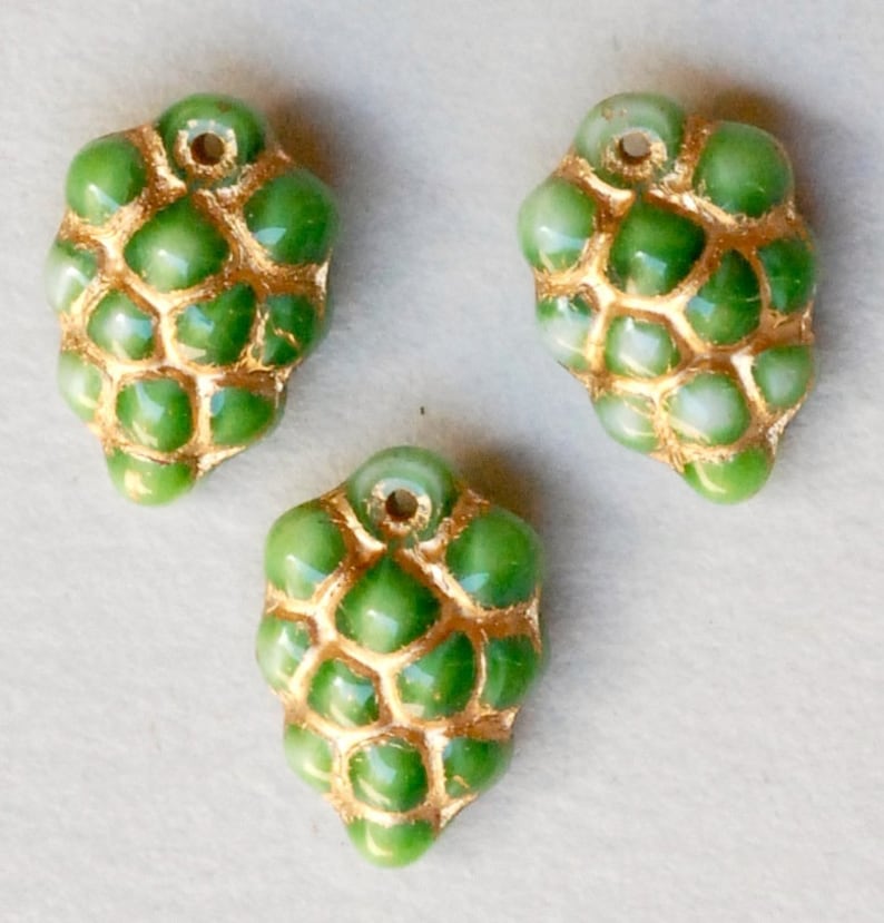 Grape Cluster Bead Czech Glass Grape Beads Wine Charm Etsy