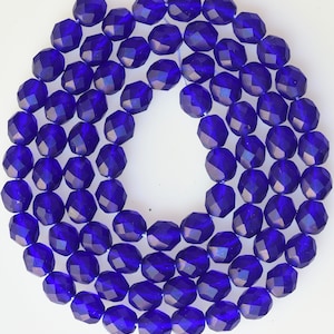 8mm Matte Fire Polished Czech Glass Beads - Frosted Fire Polished - Various Colors - Qty 80 Beads