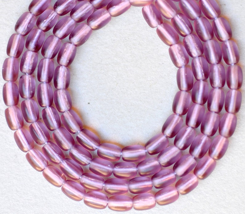 Small Oval Bead Czech Glass Beads Rice Bead 6mm X 4mm Etsy