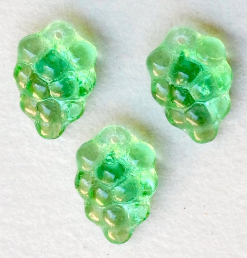 Grape Cluster Bead Czech Glass Grape Beads Wine Charm Etsy