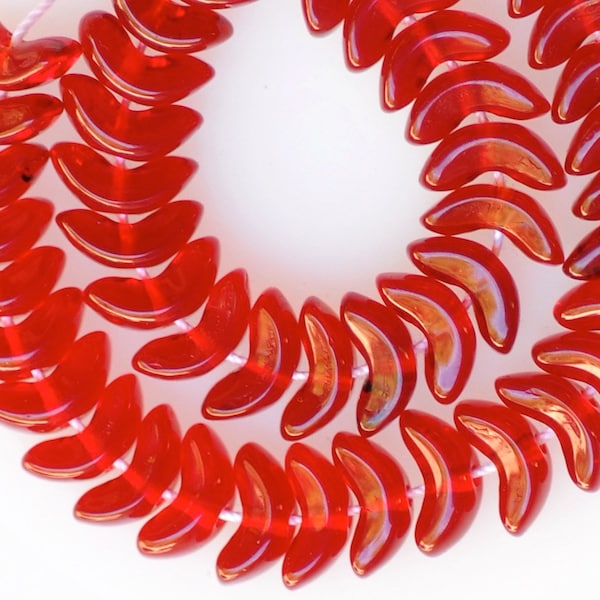 Small Czech Glass Angel Wing Beads - Boomerang Beads - 8mm - Various Colors - Qty 48