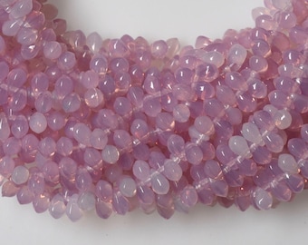 Small Czech Glass Wedding Beads - Baby Wedding Beads - 4mm x 6mm - Tiny Teardrops - Various Colors - Qty 100