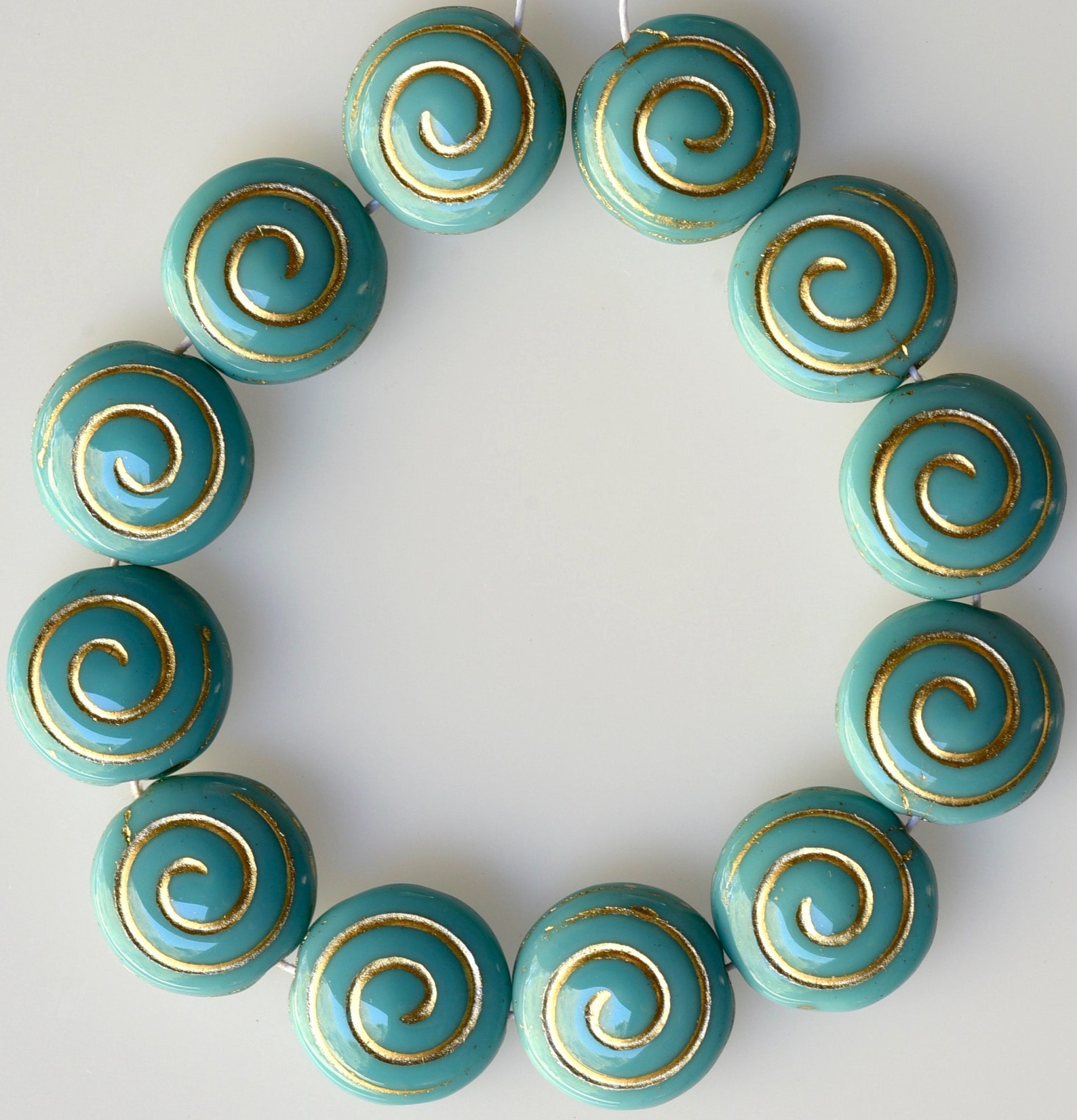 13mm Snail Shell Bead Czech Glass Beads Various Colors - Etsy