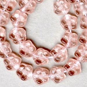 Tiny Daisy Flower Beads - Czech Glass Beads - Glass Flower Beads - 5mm x 4mm -  Various Colors - Qty 25+