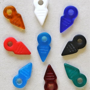19mm x 9mm Czech Glass Tuareg Element - Glass Talhakimt - Mixed Lot - Qty 20+